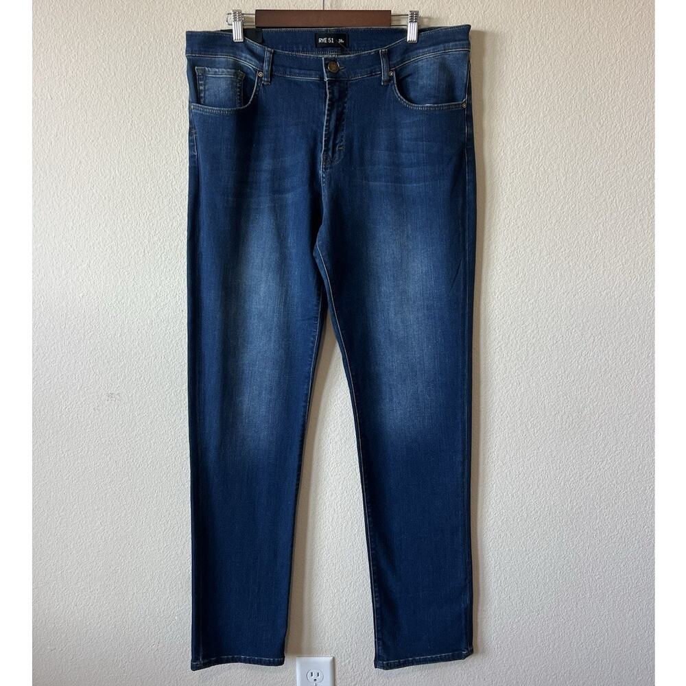 RYE 51 R51 Menβs Four Way Stretch Denim Jeans 38W Straight Fit Performance NWT - Picture 3 of 9